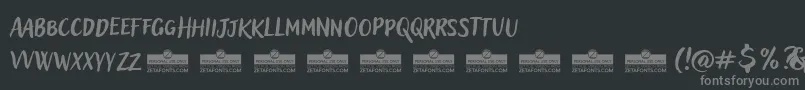 AdleryProBlockletterTrial Font – Gray Fonts on Black Background