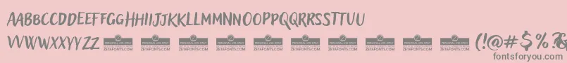 Police AdleryProBlockletterTrial – polices grises sur fond rose