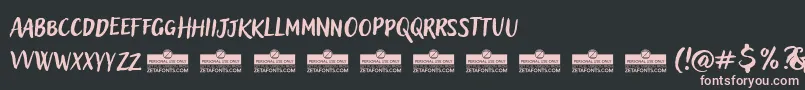 Police AdleryProBlockletterTrial – polices roses sur fond noir