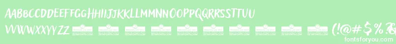 AdleryProBlockletterTrial Font – White Fonts on Green Background