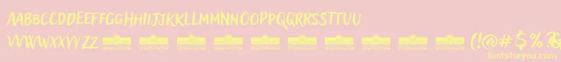 AdleryProBlockletterTrial Font – Yellow Fonts on Pink Background