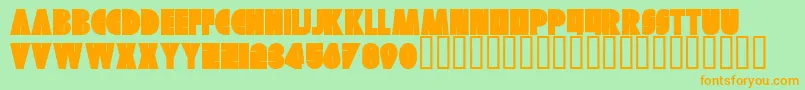 SkuerRegular Font – Orange Fonts on Green Background