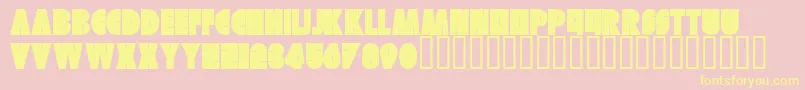 SkuerRegular Font – Yellow Fonts on Pink Background