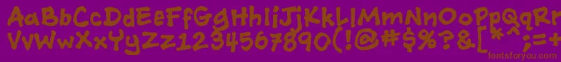 Ashcanbb ffy Font – Brown Fonts on Purple Background