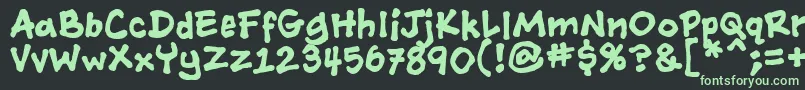 Ashcanbb ffy Font – Green Fonts on Black Background