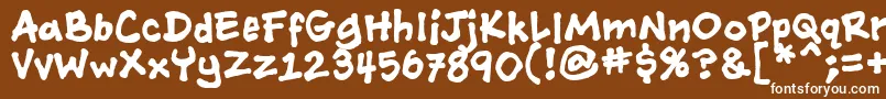 Ashcanbb ffy Font – White Fonts on Brown Background