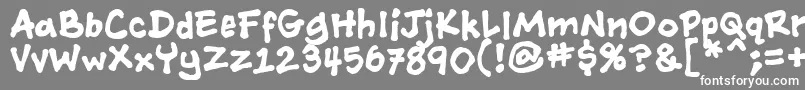 フォントAshcanbb ffy – 灰色の背景に白い文字