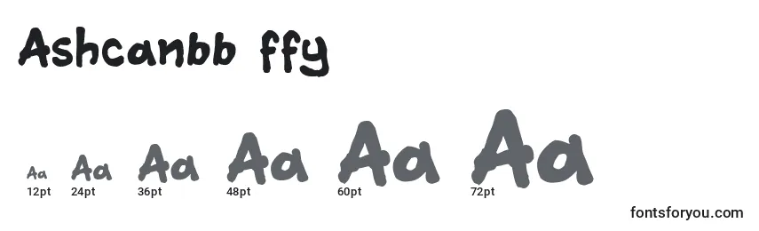 Ashcanbb ffy Font Sizes