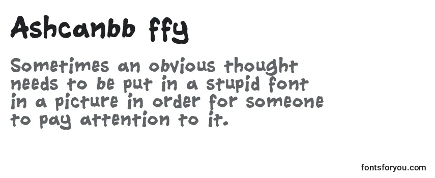 Ashcanbb ffy-fontti
