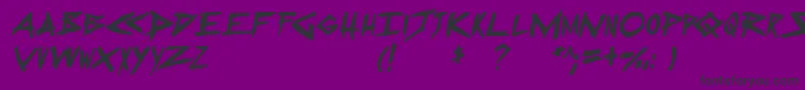 SugarDeath2Italic Font – Black Fonts on Purple Background