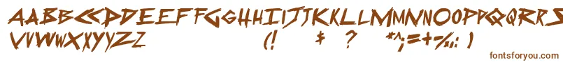 fuente SugarDeath2Italic – Fuentes Marrones Sobre Fondo Blanco