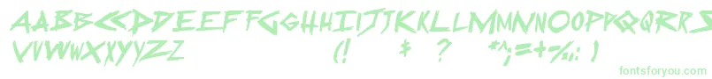 SugarDeath2Italic Font – Green Fonts on White Background