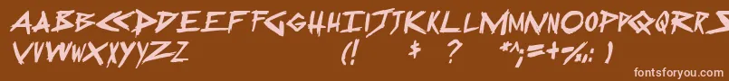 SugarDeath2Italic Font – Pink Fonts on Brown Background