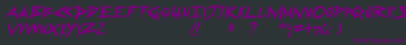 SugarDeath2Italic Font – Purple Fonts on Black Background