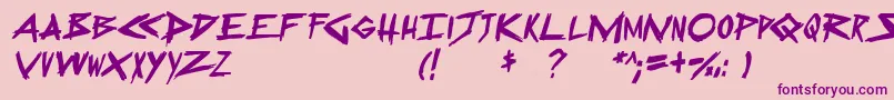 SugarDeath2Italic Font – Purple Fonts on Pink Background