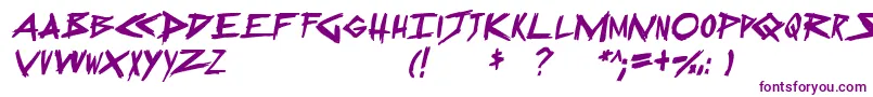SugarDeath2Italic Font – Purple Fonts on White Background