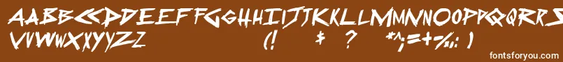 SugarDeath2Italic Font – White Fonts on Brown Background