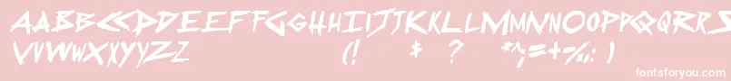 SugarDeath2Italic Font – White Fonts on Pink Background