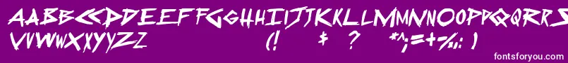 SugarDeath2Italic Font – White Fonts on Purple Background