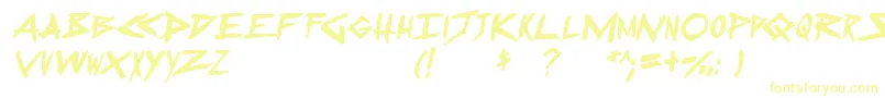 SugarDeath2Italic Font – Yellow Fonts on White Background