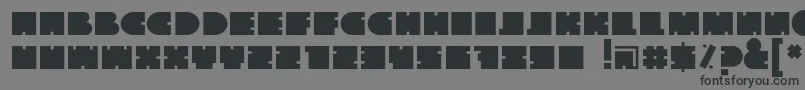 Thegofont-fontti – mustat fontit harmaalla taustalla