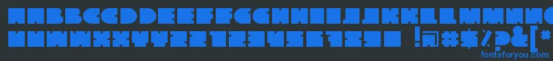 Шрифт Thegofont – синие шрифты на чёрном фоне