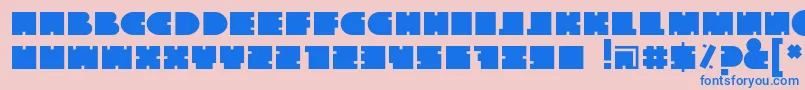 フォントThegofont – ピンクの背景に青い文字