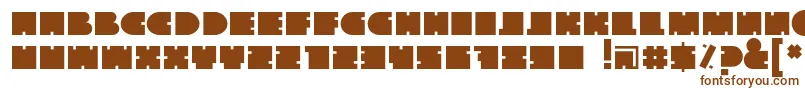 Thegofont-fontti – ruskeat fontit valkoisella taustalla