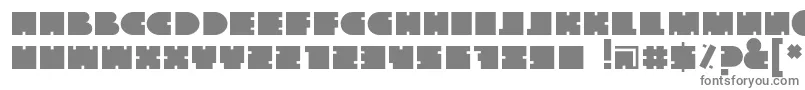 Thegofont-fontti – harmaat kirjasimet valkoisella taustalla