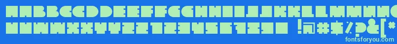 fuente Thegofont – Fuentes Verdes Sobre Fondo Azul