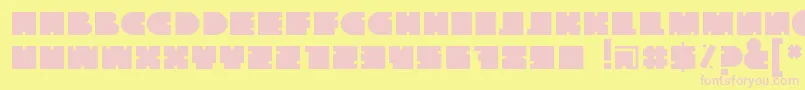 フォントThegofont – ピンクのフォント、黄色の背景