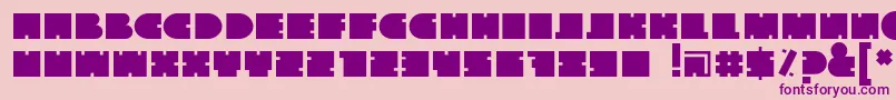 Thegofont-fontti – violetit fontit vaaleanpunaisella taustalla