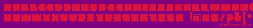 Thegofont Font – Red Fonts on Purple Background