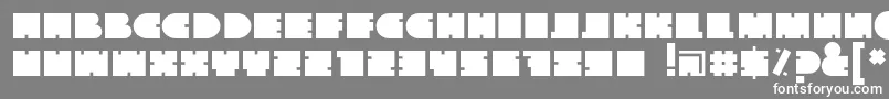 Thegofont-fontti – valkoiset fontit harmaalla taustalla