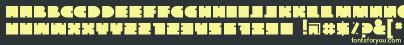 Thegofont-fontti – keltaiset fontit mustalla taustalla