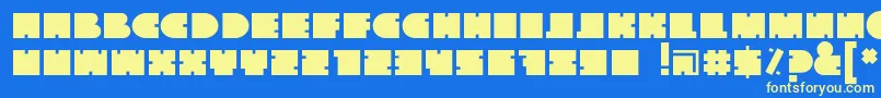 Thegofont Font – Yellow Fonts on Blue Background