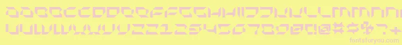 Plurn-fontti – vaaleanpunaiset fontit keltaisella taustalla