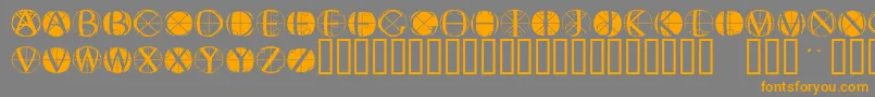 Шрифт Fisheyebuttonstwo – оранжевые шрифты на сером фоне