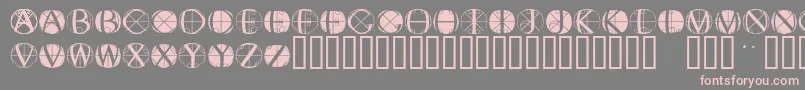 Fisheyebuttonstwo Font – Pink Fonts on Gray Background