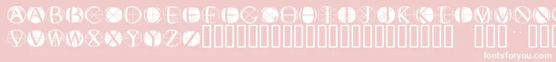 フォントFisheyebuttonstwo – ピンクの背景に白い文字