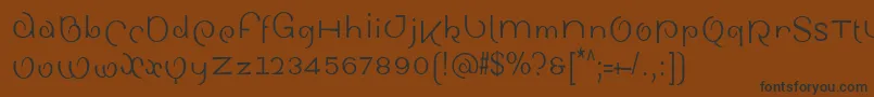 フォントSinahsansLtCondensed – 黒い文字が茶色の背景にあります