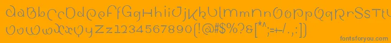 SinahsansLtCondensed-Schriftart – Graue Schriften auf orangefarbenem Hintergrund