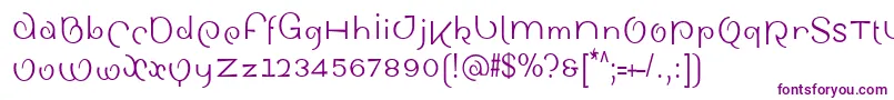 SinahsansLtCondensed Font – Purple Fonts on White Background