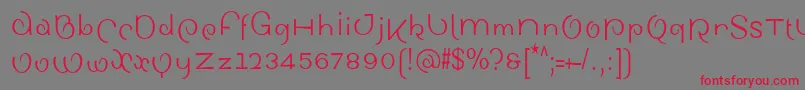 SinahsansLtCondensed Font – Red Fonts on Gray Background