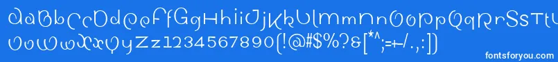 フォントSinahsansLtCondensed – 青い背景に白い文字