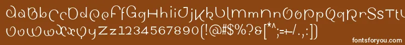 フォントSinahsansLtCondensed – 茶色の背景に白い文字