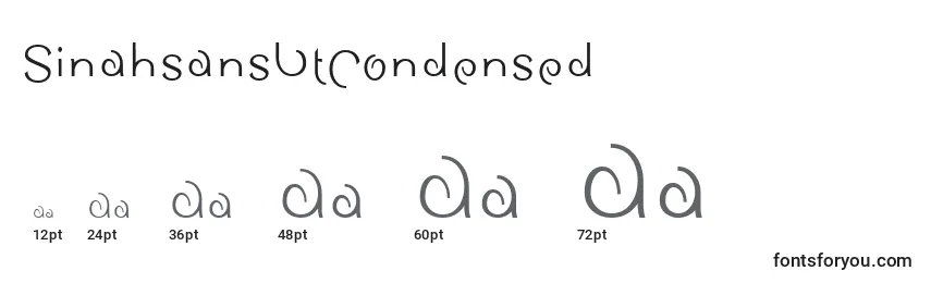 Größen der Schriftart SinahsansLtCondensed