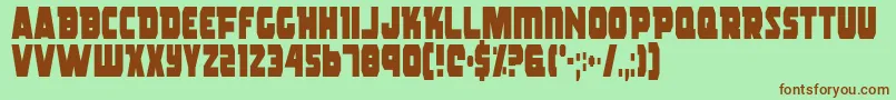 RogueHeroCondensed Font – Brown Fonts on Green Background