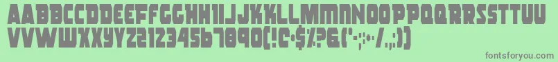 RogueHeroCondensed Font – Gray Fonts on Green Background