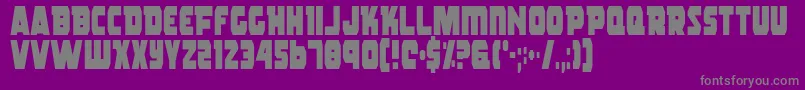 RogueHeroCondensed-Schriftart – Graue Schriften auf violettem Hintergrund